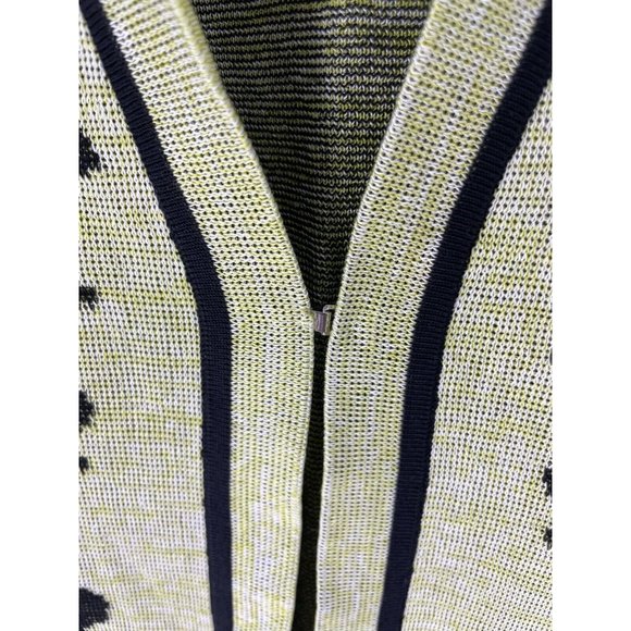 Misook Black and Green Cardigan Sweater Size Medium - Picture 3 of 4